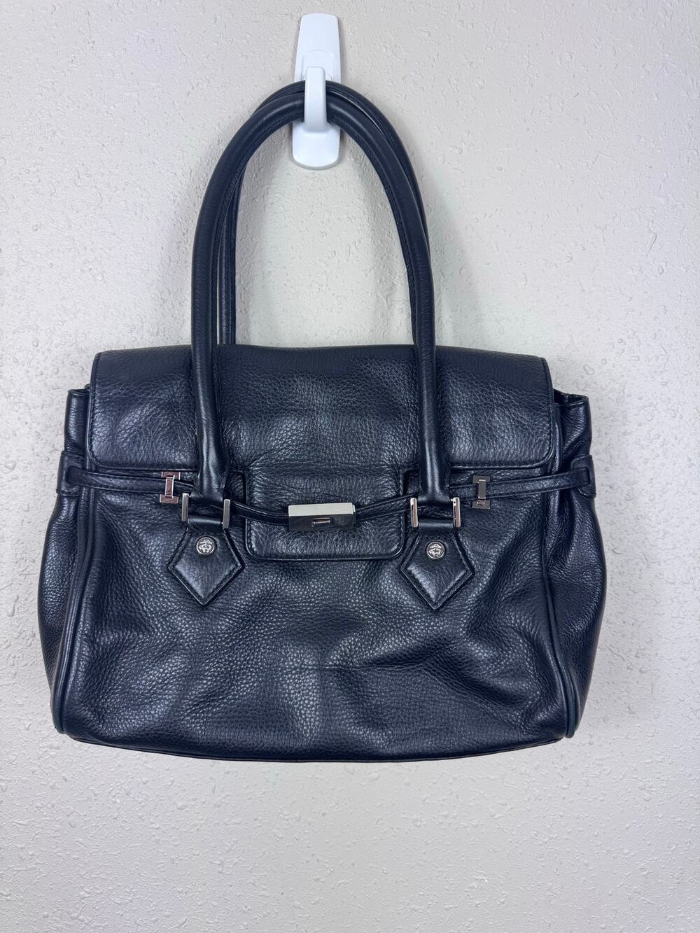 Brooks Brothers Black Genuine Leather Handbag